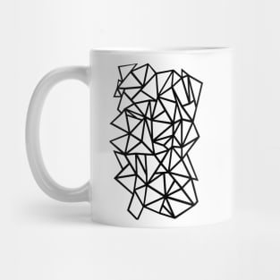 Abstraction Outline Thick Black on White Mug